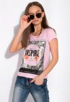 Футболка жіноча з принтом 148P333-6 (рожевий)