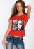 Жіноча футболка з принтом 148P333-8 (червоний)