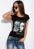 Футболка женская с принтом 148P333-8 (черный)
