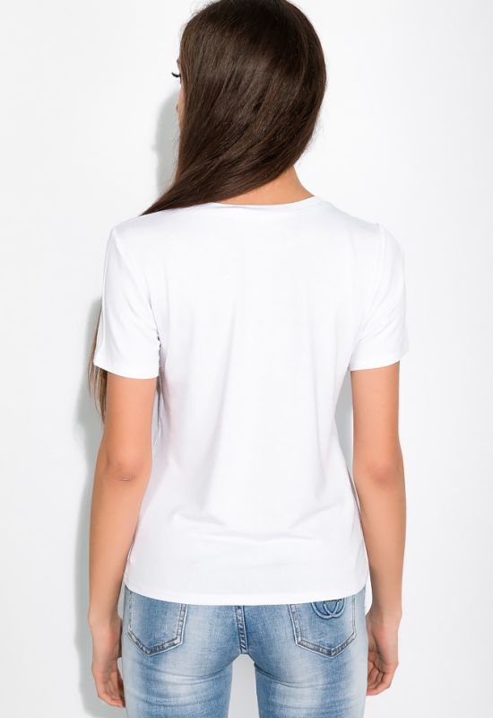 Жіноча футболка з принтом 151P22 (білий)