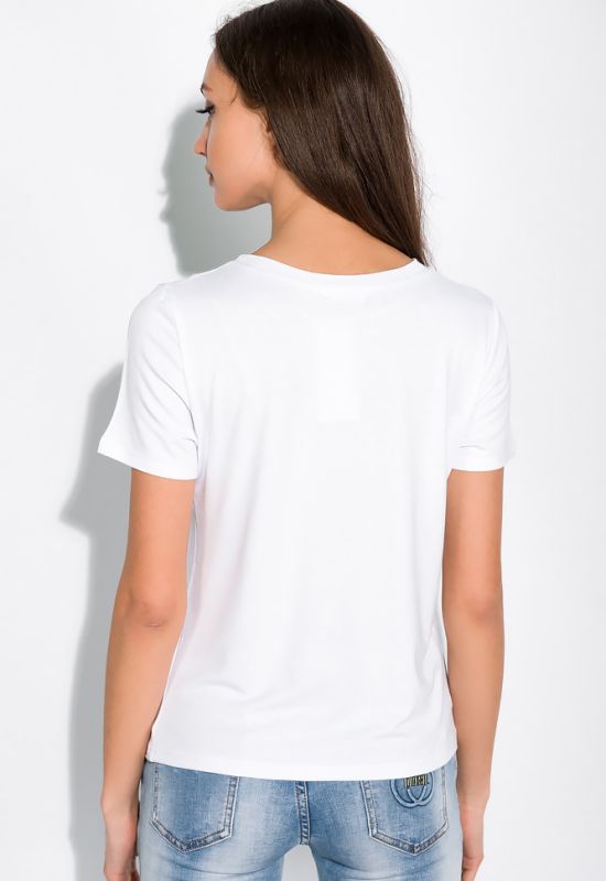 Жіноча футболка з принтом 151P26 (білий)