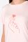 Футболка жіноча з принтом 151P28 серце (рожевий)