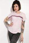 Футболка жіноча з тасьмою 32P073 (рожевий)