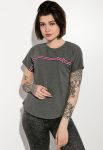 Футболка жіноча з тасьмою 32P073 (сірий)