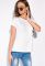 Футболка женская с вышитым цветком на груди 148P039-3 (белый)