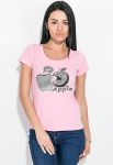 Футболка жіноча зі стразами 81P3540 (рожевий)