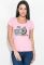 Футболка жіноча зі стразами 81P3540 (рожевий)