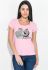 Футболка женская со стразами 81P3540 (розовый)