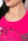 Футболка женская со стразами 81P7305-1 (малиновый)