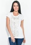 Футболка жіноча зі стразами 81P8838 (білий)