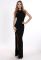 G 2037 Платье вечернее с разрезом (черный)