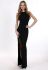 G 2037 Сукня вечірня з розрізом (чорний)