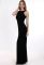 G 2037 Платье вечернее с разрезом (черный)