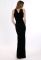 G 2037 Платье вечернее с разрезом (черный)