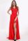 G 2073 Вечірня сукня-трансформер у вигляді гіпюрового футляра та знімної шифонової спідниці (червоний)