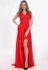 G 2073 Вечірня сукня-трансформер у вигляді гіпюрового футляра та знімної шифонової спідниці (червоний)