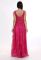 G 2086 Сукня вечірня з мережива Шантильї (малиновий)