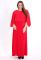 G 2122 Вечірнє плаття в стилі року з імітованою накидкою (червоний)