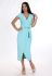 G 2142 A9 Сукня вечірня із запахом на поясі (м'ятний)