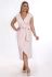 G 2142 A9 Платье вечернее с запАхом на поясе (персиковый)