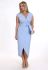 G 2142 A9 Сукня вечірня із запахом на поясі (синій)