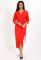 G 2142 D Платье вечернее с запАхом на поясе (красный)