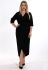 G 2142 D Вечірня сукня з запахом на поясі (чорний)