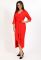 G 2142 D9 Платье вечернее с запАхом на поясе (красный)