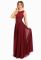 G 2200 Сукня вечірня у вигляді гіпюрового топа та шифонової спідниці (бордовий)
