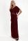 G 2208 A Вечірня сукня з вишивкою (бордовий)