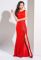 G 3021 С3 Вечірня сукня з лікри-хамелеона з розрізом (червоний)