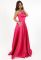 G 3023 Платье вечернее на корсете из атласа с вышитыми карманами (малиновый)