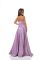 G 3023 Платье вечернее на корсете из атласа с вышитыми карманами (сиреневый)