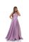 G 3023 Платье вечернее на корсете из атласа с вышитыми карманами (сиреневый)