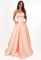 G 3023 Вечірнє плаття на корсеті з атласу з вишитими кишенями (персиковий)
