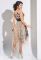G 3026 Сукня вечірня з ексклюзивного гіпюру (капучіно)