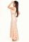 G 3070 Платье вечернее с юбкой-годе из гипюра (персиковый)
