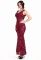 G 3070 Сукня вечірня зі спідницею-роке з гіпюру (бордовий)