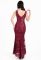 G 3070 Сукня вечірня зі спідницею-роке з гіпюру (бордовий)