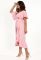 G 3080 Сукня коктейльна на запах з рюшами (рожевий)