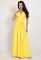 G 3166 Вечірня сукня з струминної тканини на запах (лимонний)