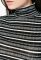 Гольф жіночий принт смужка 68PD102 (чорний/сірий)