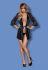 Халат Obsessive SATINIA ROBE (чорний)