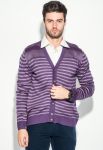 Кардиган мужской комбинация узоров 50PD13508 (фиолетовый)
