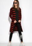 Кардиган женский 129P026 (черный/красный)