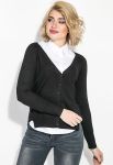 Кардиган женский под рубашку 446K002 (черный)