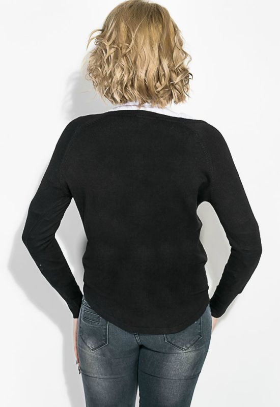 Кардиган женский под рубашку 446K002 (черный)