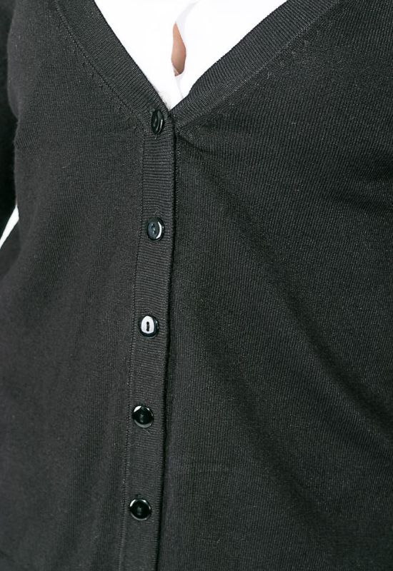 Жіночий кардиган під сорочку 446K002 (чорний)