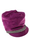 Кепка женская с бусинками осенне-весенняя 65PF10-11 (фуксия)