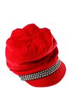 Кепка женская с бусинками осенне-весенняя 65PF10-11 (красный)